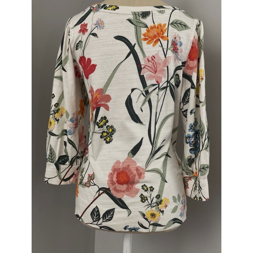 Women's Floral Lightweight Pullover Sweater Size S Feminine Garden Artsy BOHO - Picture 4 of 9